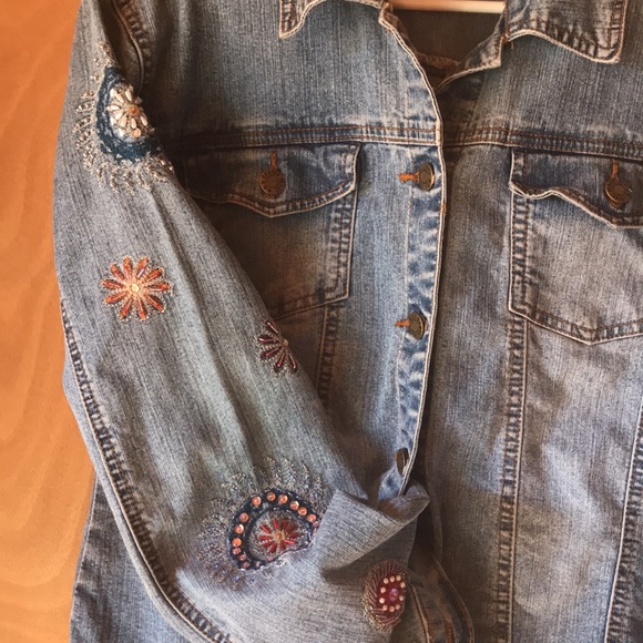 Daniel original design Jean jacket, bead and sequin embellished, size small - Picture 3 of 7